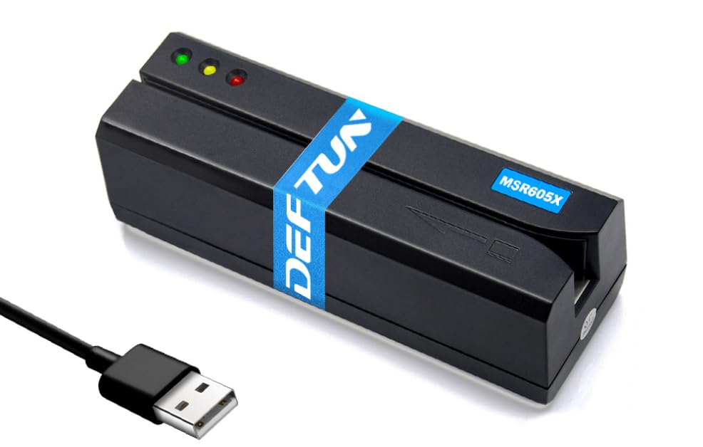 Deftun MSR605X USB Magnetic Stripe Swipe Credit Card Reader Writer